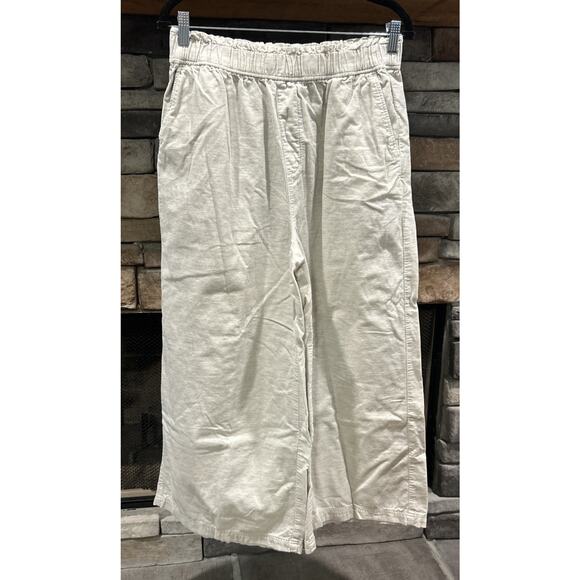 Women’s MADEWELL Melange Gray Corduroy Pull On Wide Leg Pants M *B2 - Picture 1 of 5